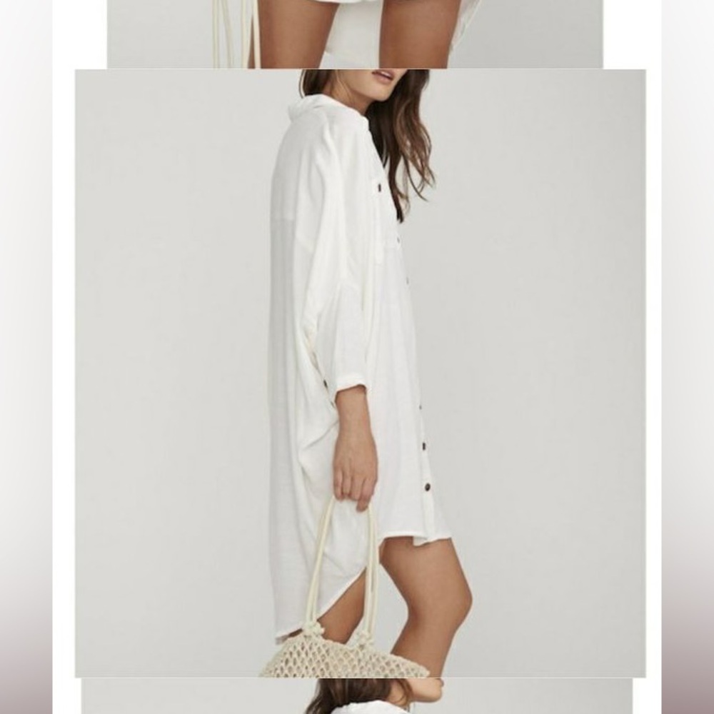 Faithfull the Brand Cream Shirt Dress
